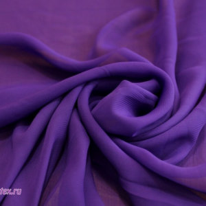 Ткань для платков Шифон однотонный, фиолетовый
