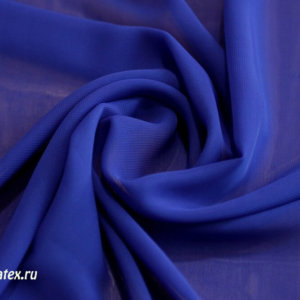 Ткань для халатов Шифон однотонный цвет васильковый
