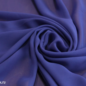 Ткань для платков Шифон однотонный, темно-синий