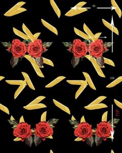 Швейная ткань
 Шифон микровискоза Розы/макароны