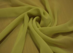 Ткань для пляжного платья Шифон микровискоза Цвет лайм