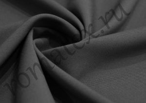 Портьерная ткань Габардин стрейч цвет тёмно-серый