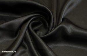 Плотная ткань Атлас цвет черный