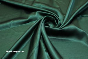 Ткань Шелк Атлас цвет темно изумрудный