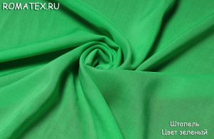 Ткань для пэчворка Штапель цвет зелёный
