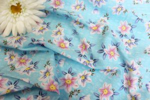 Ткань для пэчворка Поплин принт D234 цвет голубой
